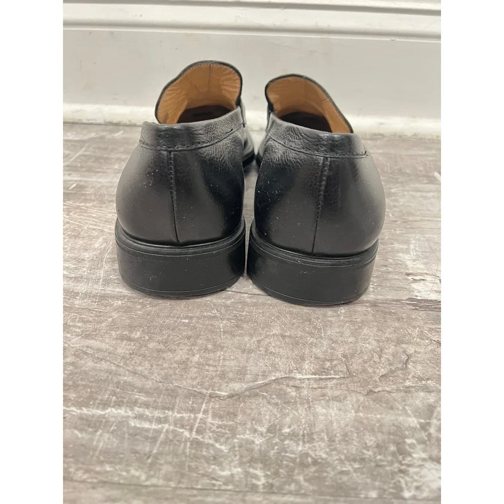 Salvatore Ferragamo Men 9.5 EEE Black Leather Gancini Bit Loafers Italy UH 42062